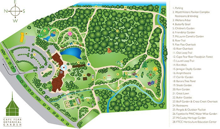 Cape Fear Botanical Garden Map Image