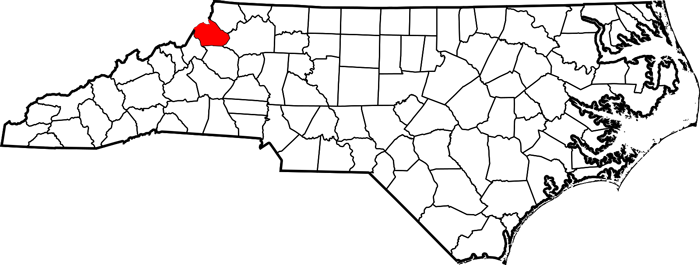 Watauga County Map Created by Wikimedia