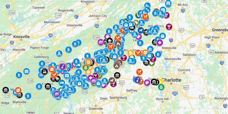 Western North Carolina Map