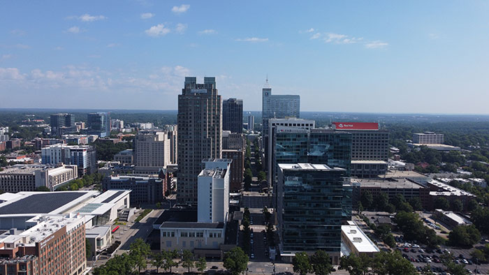 Downtown Raleigh Drone Image by NC Tripping